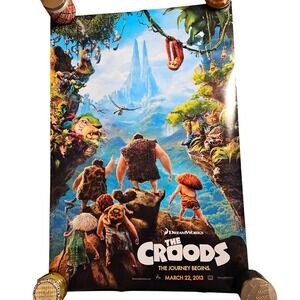 The Croods 2013 Promo Movie Poster 27x40 Nicolas Cage Ryan Reynolds D/S